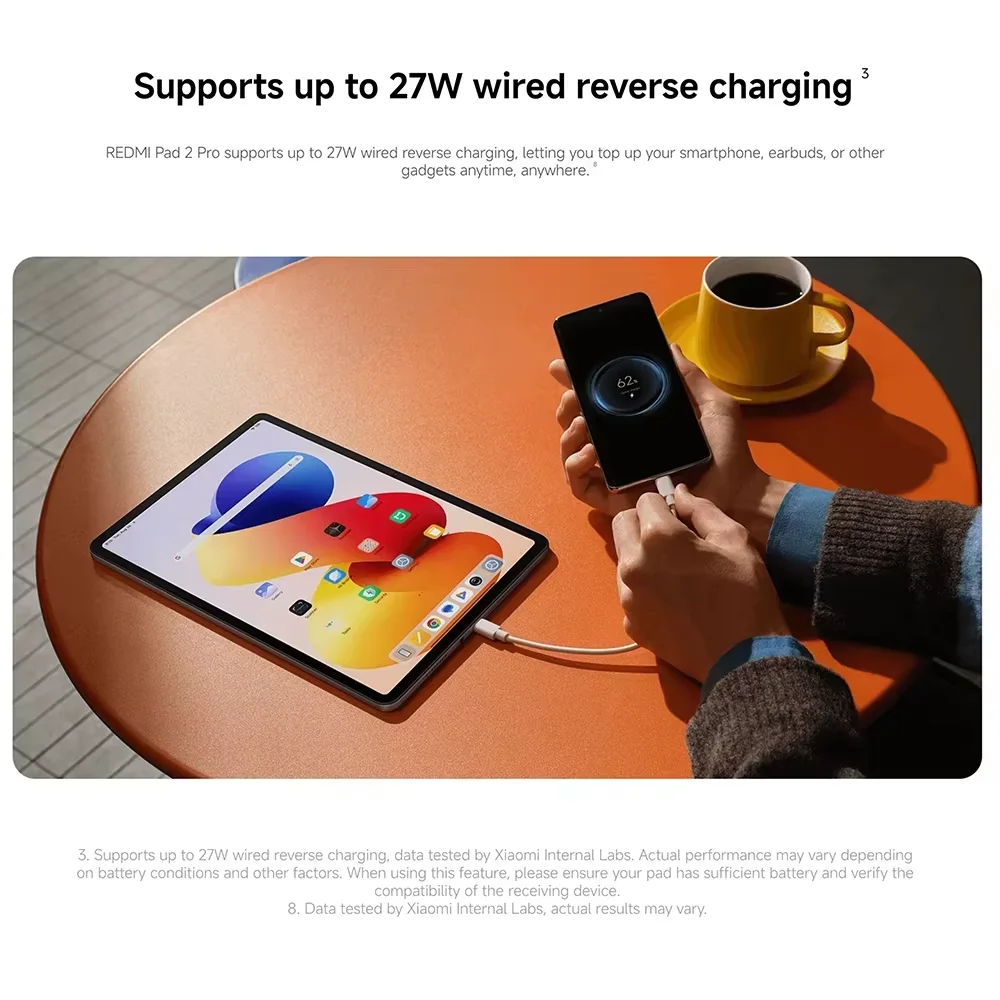 Xiaomi Redmi Pad 2 Pro Versión Global Snapdragon® 7s Gen 4 Pantalla cristalina de 12,1″ 2,5 K, 120Hz, 8MP, 12000mAh, Sin Cargador 7