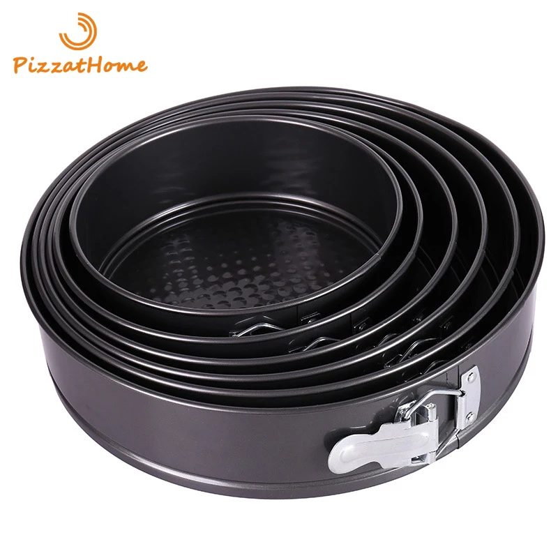 PizzAtHome Springform Cake Pan Round Nonstick Baking Pans Spring Form For Cheesecake Tier Wedding Cakes Removable Bottom Quiches