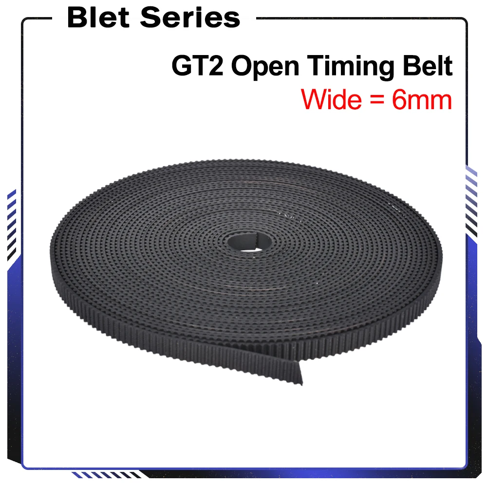 

5/10/20M GT2 Open Timing Belt Rubber 2GT 6mm Synchronous Belt 3D Printer Accessories For Ender3 cr10 Ender 3 V2 Printer