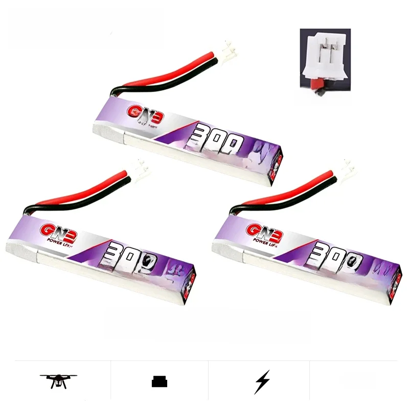 1-10 pièces GNB 1S 300mAh 3.8V Max 120C HV Lipo batterie PH2.0 pour US65 UK65 Inductrix Beta65S URUAV UR65 Mobula 7 petit Drone Whoop