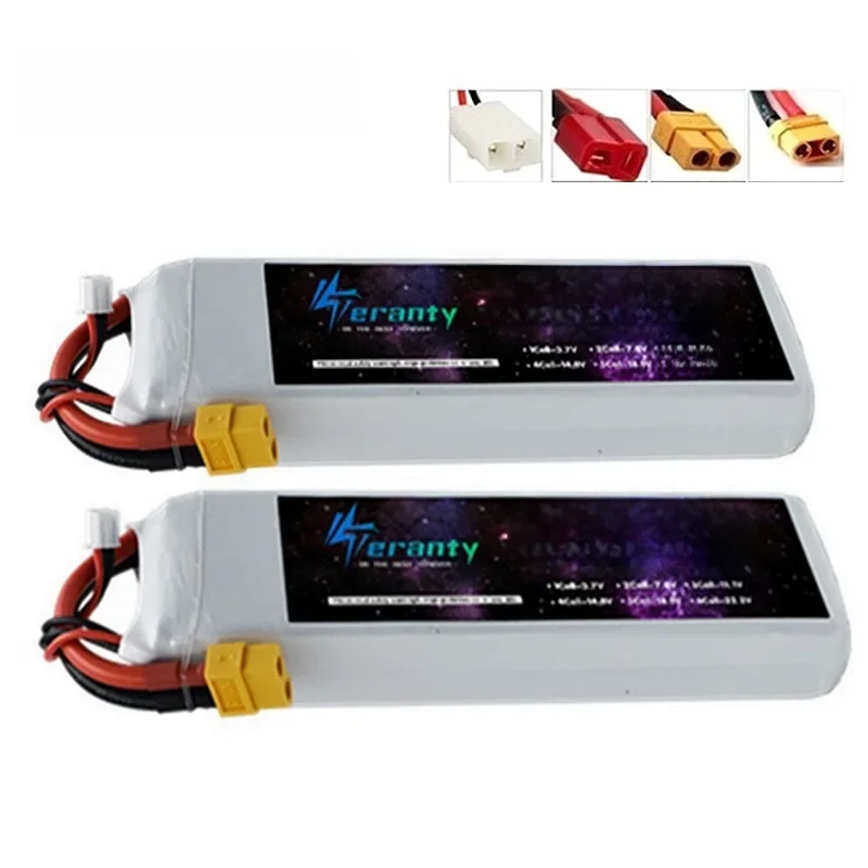 2 zestawy akumulatorów 7,4 V Lipo 2s 5200 mAh 60C 7,4 V RC z złączem Tamiya XT60 do dronów samolotów helikopterów RC łodzi — zdjęcie produktu 7