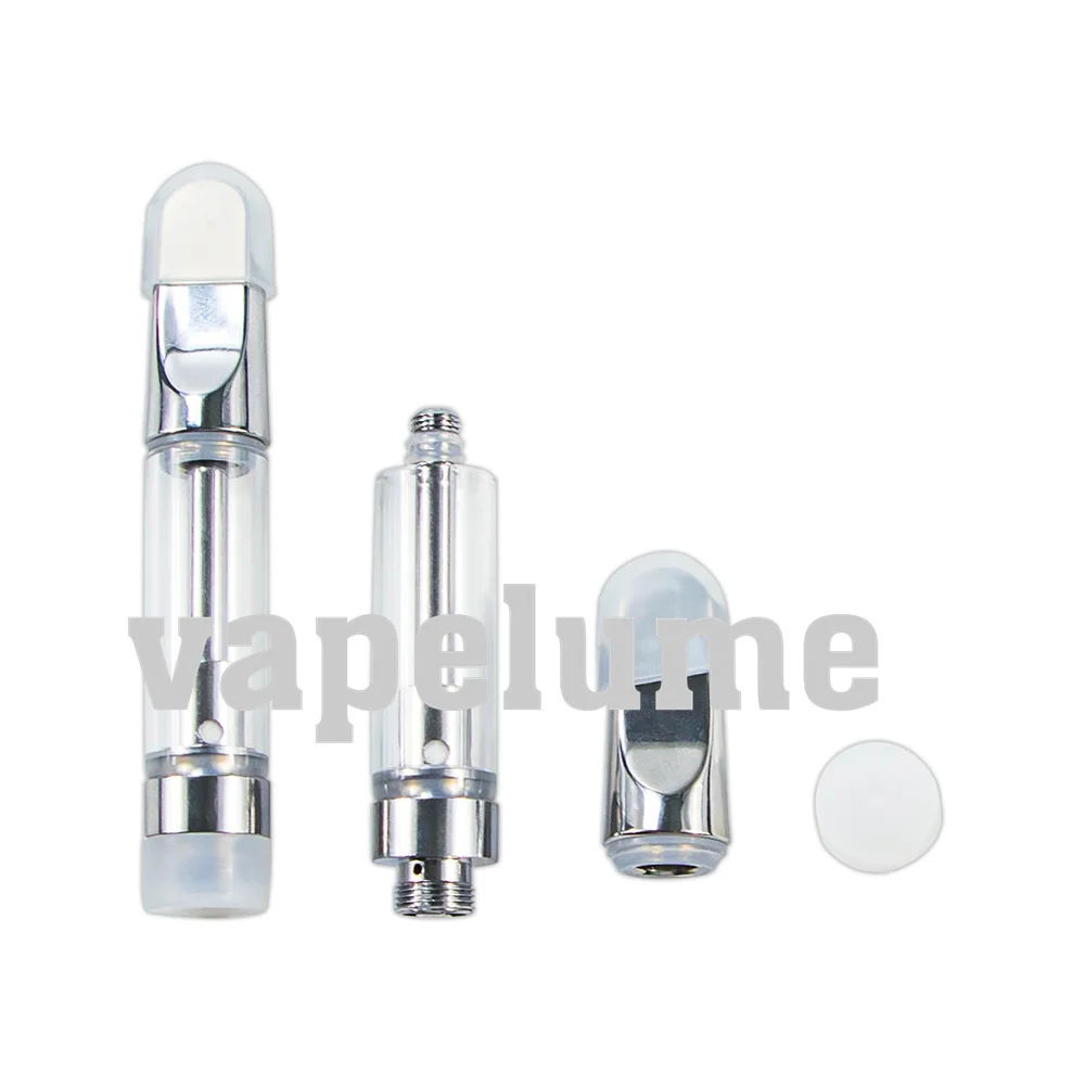 

1ml Disposable Vape Cart Empty 510 Threaded No Thick Oil Cartridge Cermaic Glass Tank Custom Logo 0.8ml