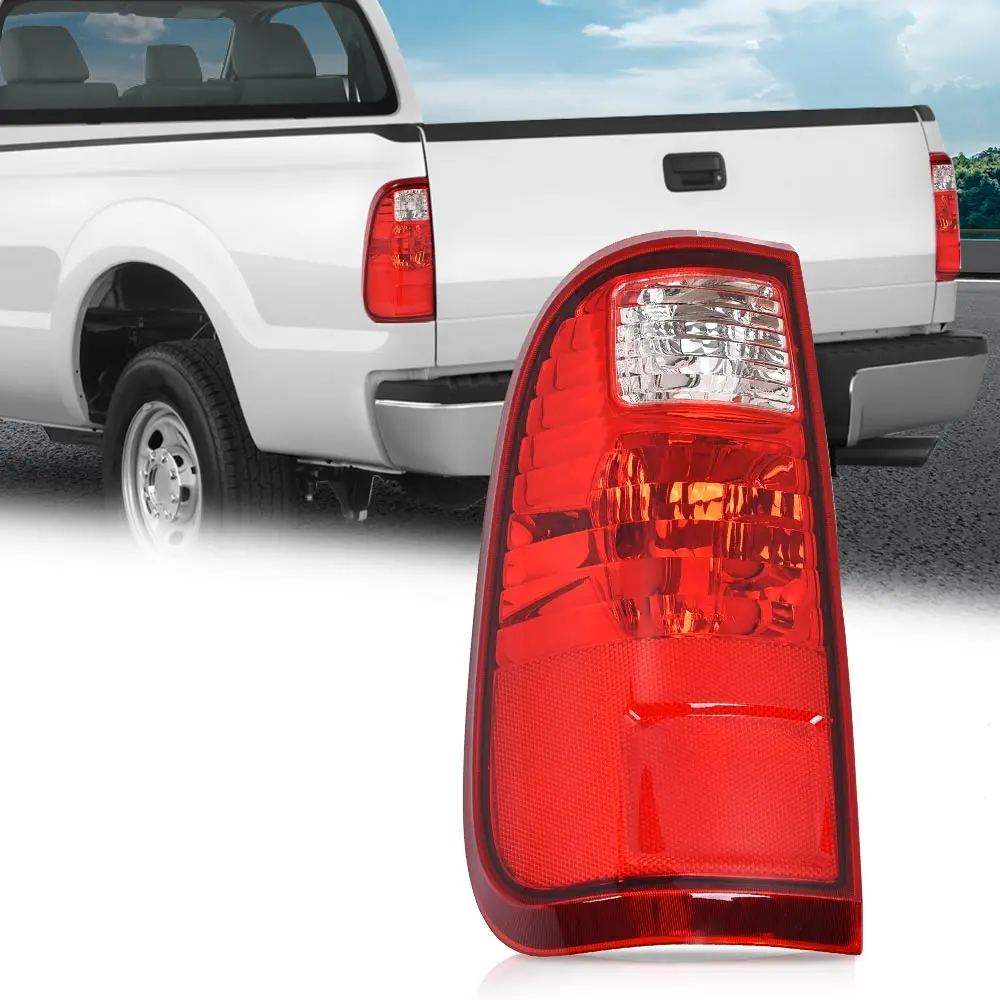 

Tail Light Lamp Assembly Without Bulbs Red Lens Left Driver Side Compatible with Ford F250 F350 F450 F550 Super Duty 2008-2016