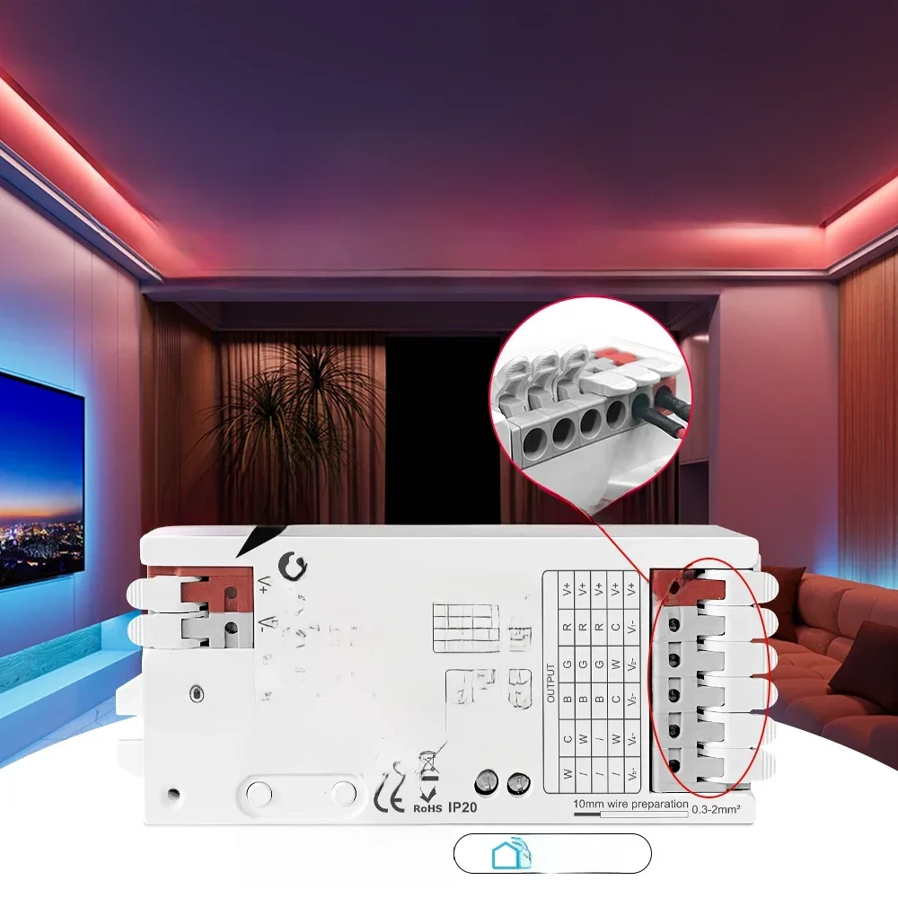 GLEDOPTO ZigBee 3.0 Pro+ Kontroler LED 5 w 1 RGB CCT RGBW RGBCCT Strip Light Dimer Alexa Homey Tuya Smart APP Sterowanie głosowe — zdjęcie 2