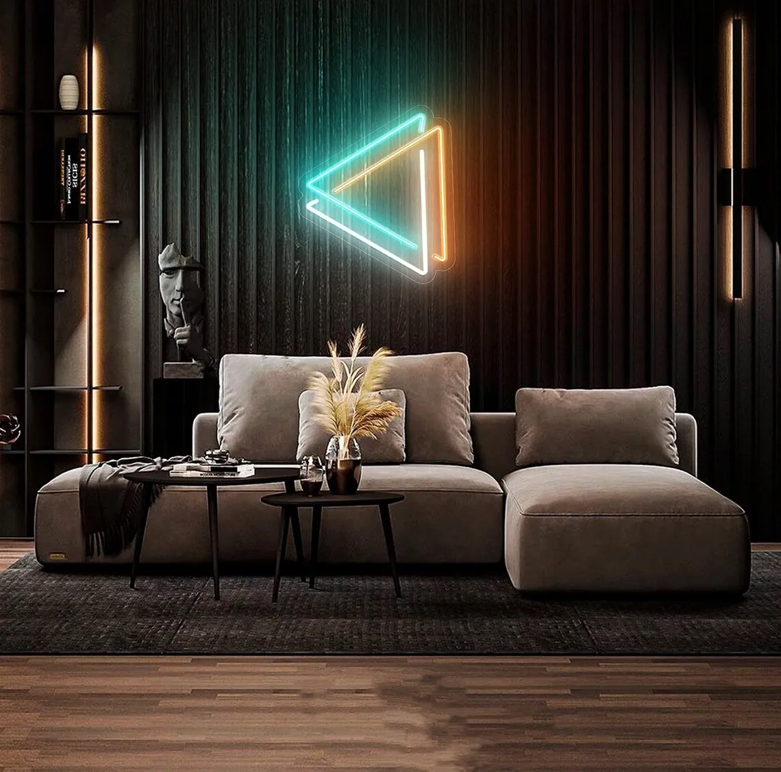 

Арт-треугольная неоновая вывеска, светодиодная неоновая вывеска для спальни, абстрактная неоновая вывеска, настенный художественный декор, современный неоновый свет на заказ, декор офисной комнаты