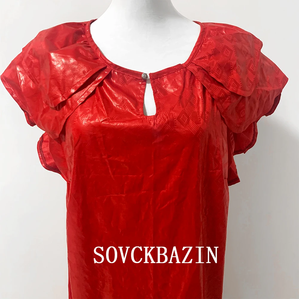 Afrykańskie tradycyjne sukienki dla kobiet Riche Bazin Brocade szlachetna dama wesele 4XL Plus rozmiar nigeryjczyk Dashiki Robe Basin