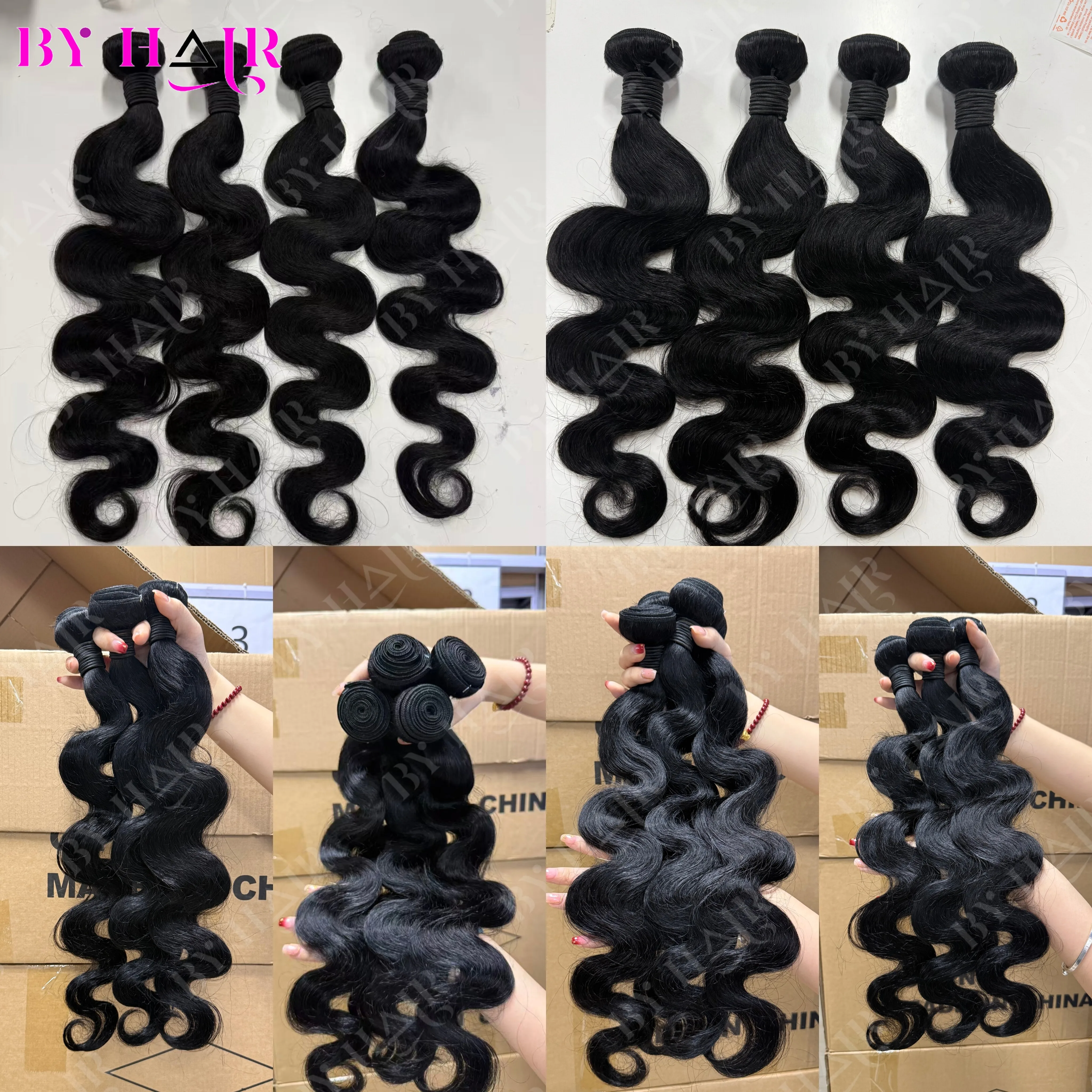 26 Inch Body Wave Bundles With Closure Brazilian Hair Weave 3/4 Bundles With Closure Natural Human Hair Bundles With 2X6 Closure image 2