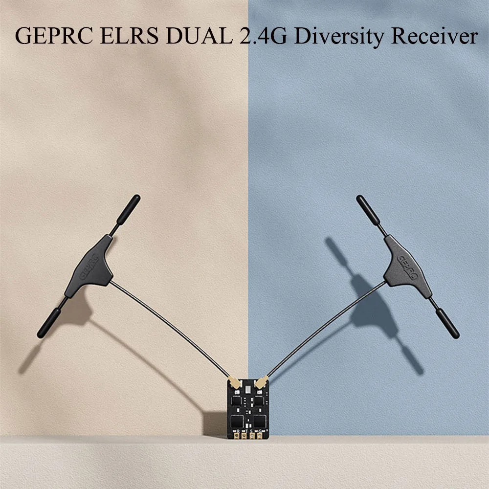 

2023 GEPRC ELRS DUAL 2.4G Diversity Receiver Antenna for FPV Drone Accessorie Built-in PA + LNA ExpressLRS 100mW Telemetry Power