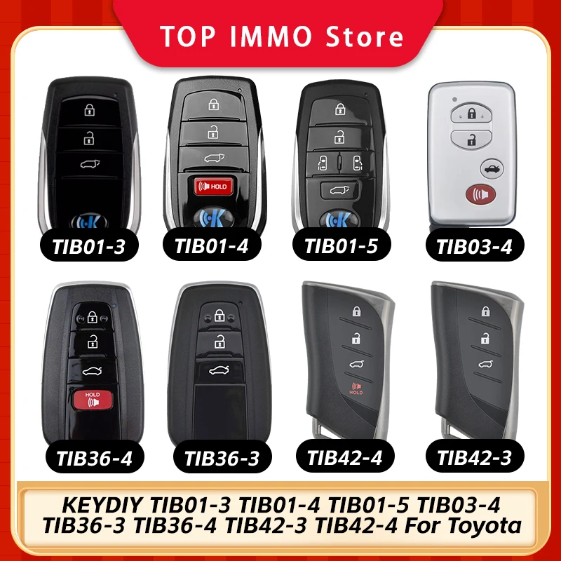KEYDIY TIB01-3 TIB01-4 TIB01-5 TIB36-4 TIB36-3 TIB42-3 TIB42-4 TIB03-4 TIB Smart Key Remote for Toyota with 8A 4D Chip With KDX4