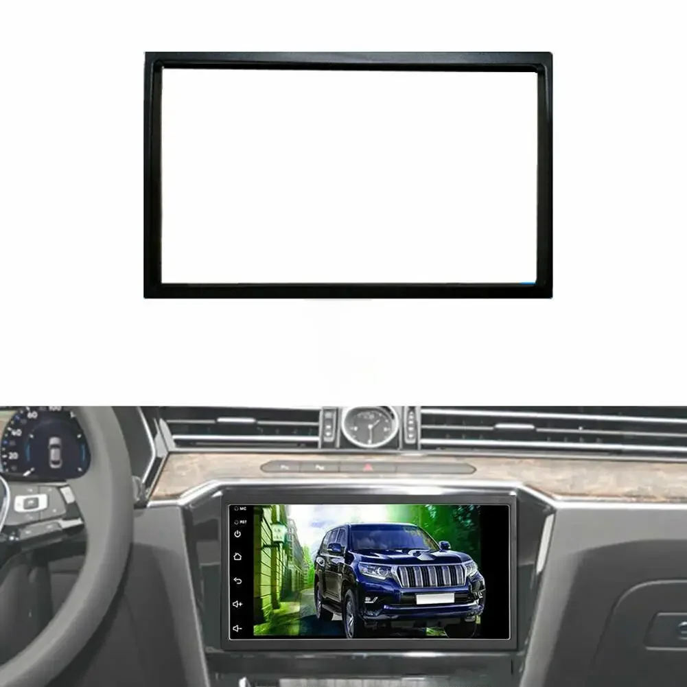 Painel de rádio estéreo universal para carro, painel surround de estrutura 2din para tela grande de
