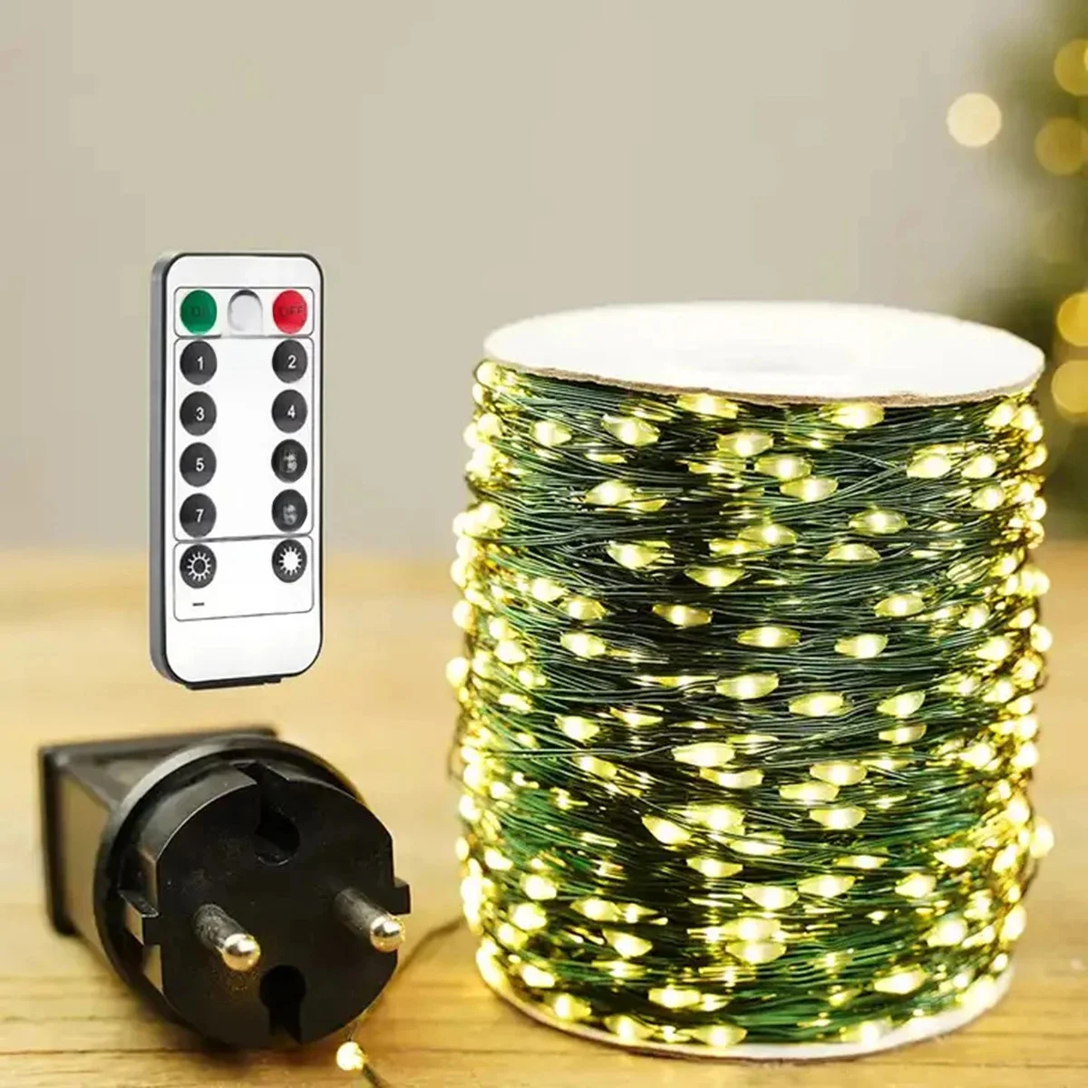 100M 200M LED String Lights Green Wire Fairy Lights Christmas Garland For Outdoor Home New Year Tree Wedding Party Decoration — 2