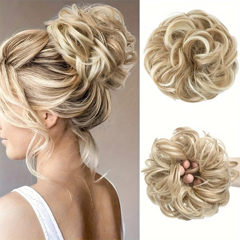Synthetic Heat Resistant Fiber Straight Elegant Chignon Bun 