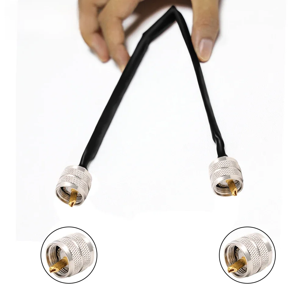 Deur Window Passeren Platte Rf Coaxiale Kabel SO239 Uhf Vrouwelijk Naar PL259 Mannelijke 50 Ohm Rf Coax Pigtail Extension koord - afbeelding 2