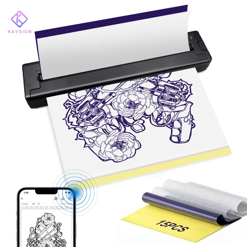 Wireless Bluetooth Tattoo Stencil Printer A4