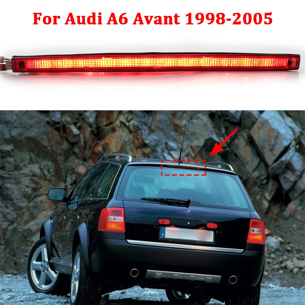 Third 3rd Brake Light Centre High Mount Stop Lamp for Audi A6 Avant 1998-2005 4B9945097A Replacement Rear Tail Stop Lamp Light