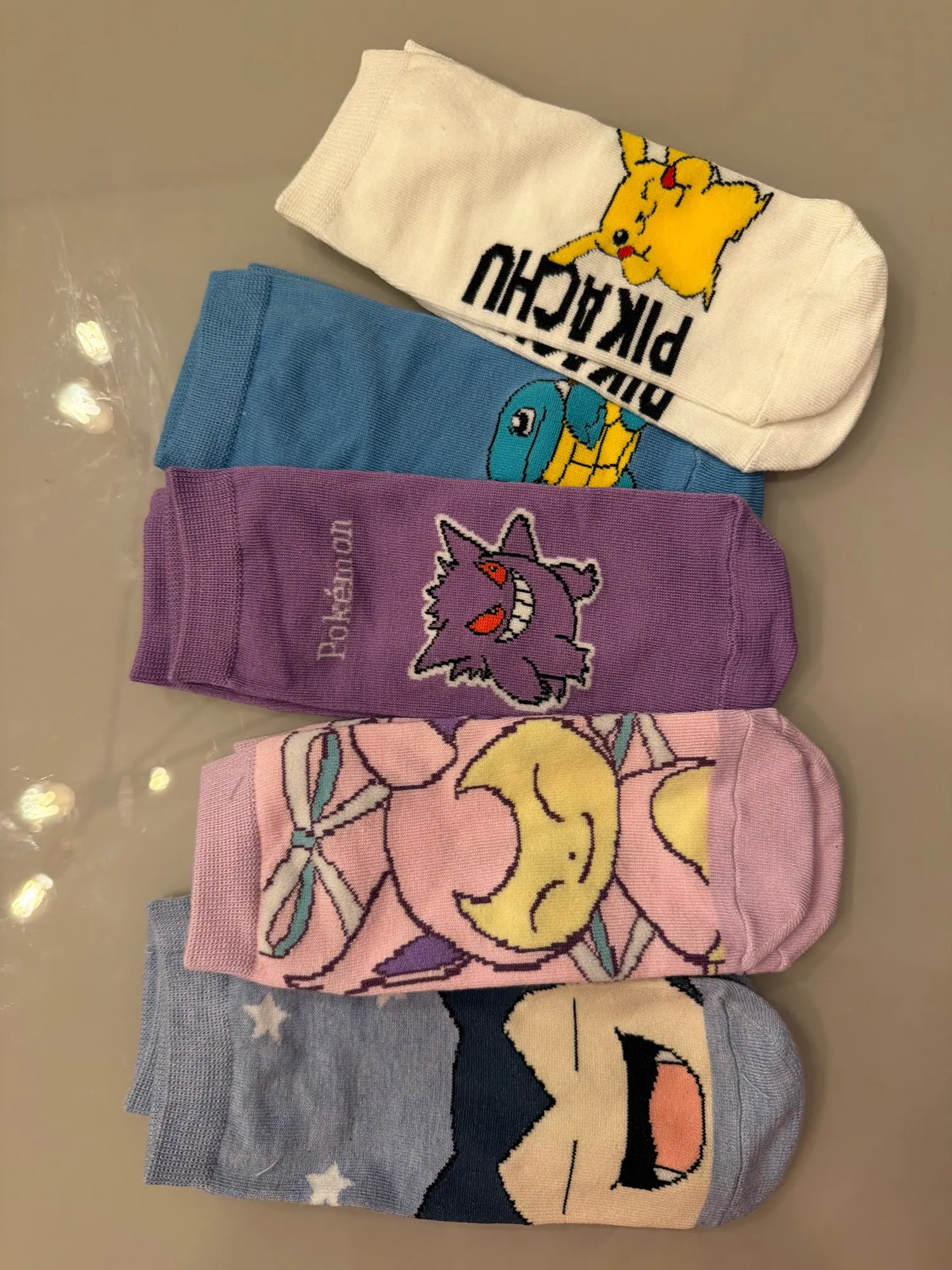 5/10 Pairs of New Japanese Anime Cute Ladies Cartoon Boat Socks Korean Version College Style Four Season Straight Short Socks photo review