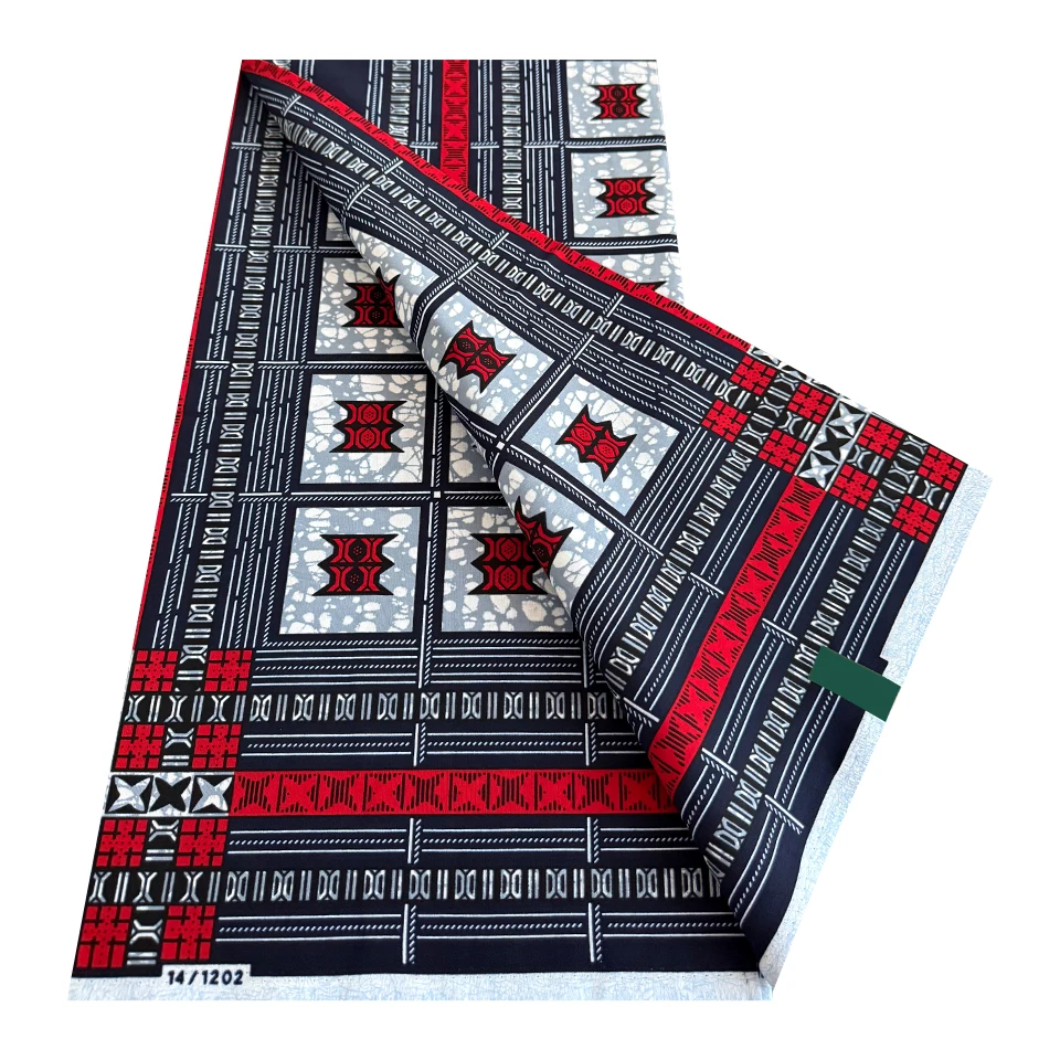 Tela Ankara con estampado de cera Real africana, textil de cera Pagne África, 100% algodón, diseño Jacquard, telas súper Batik de Ghana