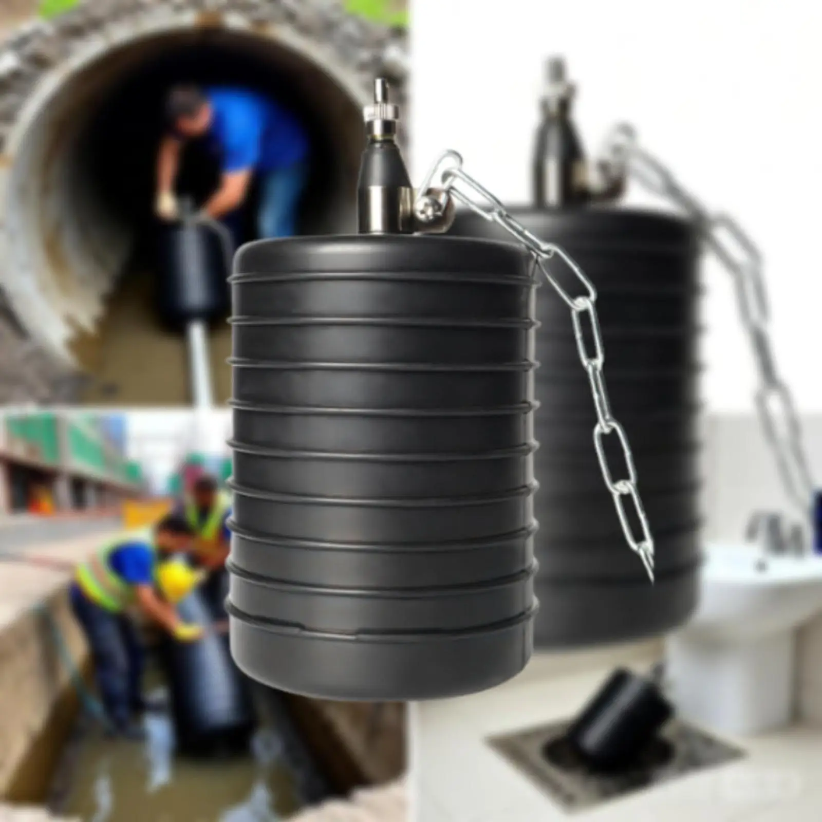 Inflatable Pipe Plug Rubber Balloon Sewer Test Block Water Control for Construction and Home Use