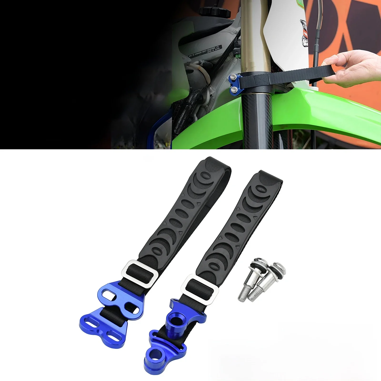 Ceinture de traction de sauvetage avant et arrière CNC pour moto, pour Honda KTM Kawasaki Suzuki Yamaha YZ250X YZ450X YZ250F YZ450F 125 – 500