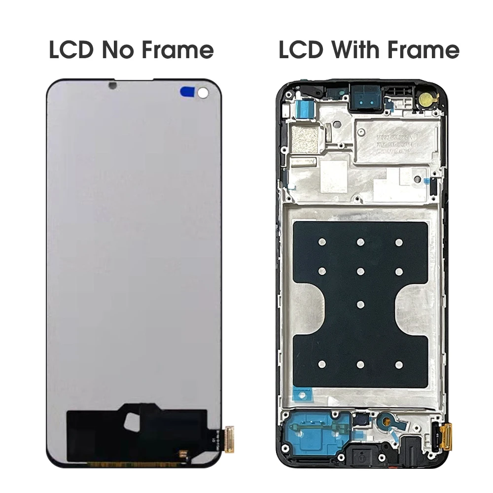 For Realme 7Pro Display Screen, For OPPO Realme 7 Pro RMX2170 Lcd Display Digital Touch Screen with Frame Assembly Replacement