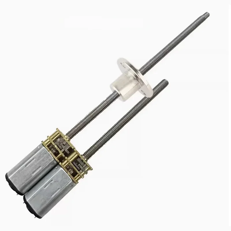 Silnik redukcyjny JA12-N30, mikro silnik, silnik o niskiej prędkości, gwint M4 * 55, przedłużony śruba, metalowa przekładnia, 3V 6V 12V, 15rpm-4000rpm — 2
