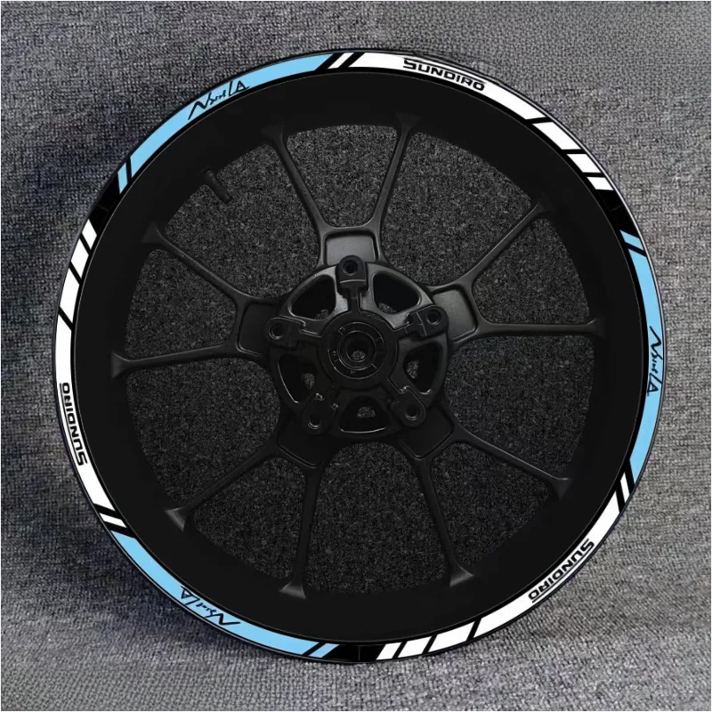 Autocollant réfléchissant universel pour Modification de pneu de roue, 12 + 10 pouces, accessoires de moto, autocollants de moyeu, bande à rayures de jante