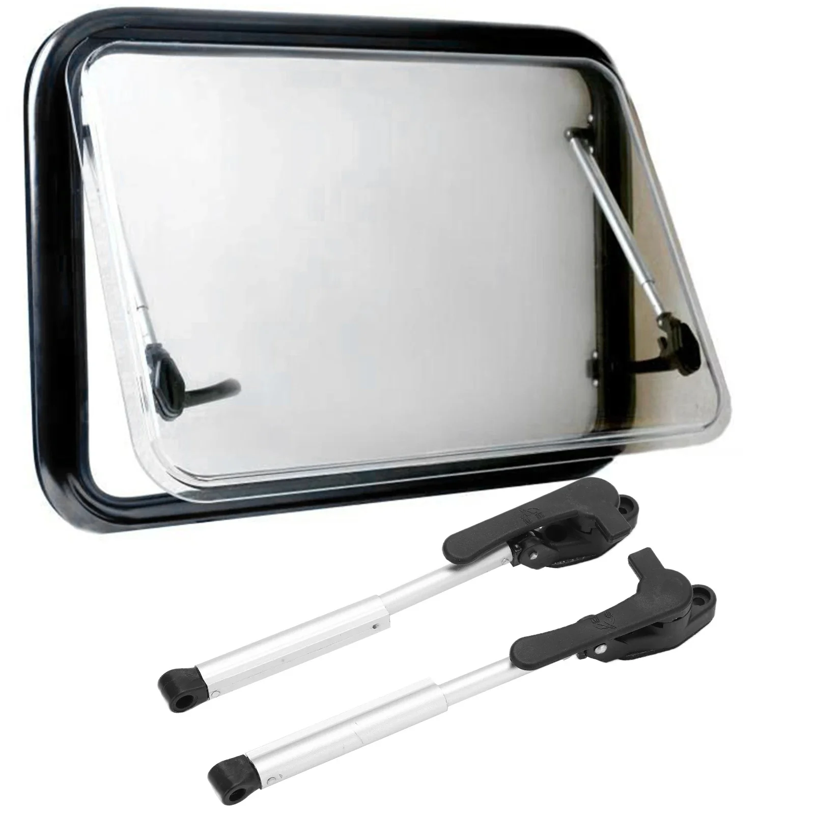 Drążek podporowy ze stopu aluminium RV do okien, 2 szt. 180mm-230mm pręt podtrzymujący okno RV teleskopowa odporność na utlenianie rozpórka podnosząca — zdjęcie 2