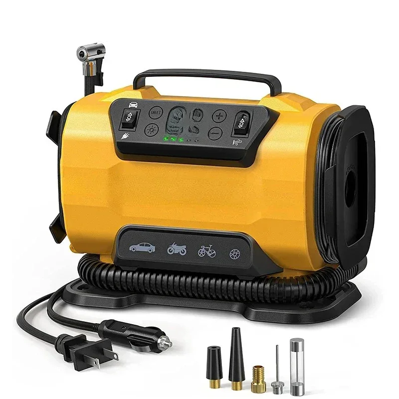 AliExpress NarzrIe Air Compressor Portable Dual Power 110V-230V AC/DC Air Car Compressor Inflator Pump Tire Inflator for Car Boat Bicycle Mattress