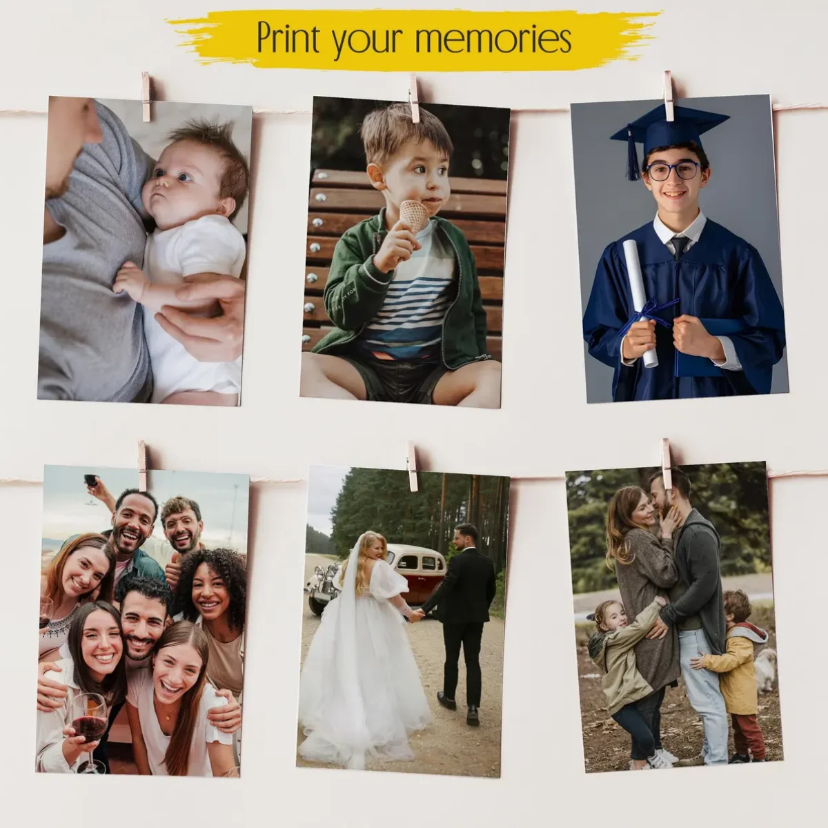Custom photo printing—create your own personalized designs and unique gifts; the perfect choice for gift-giving.