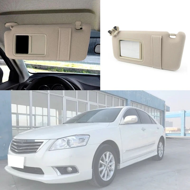 

Солнцезащитный козырек с левой стороны водителя для Toyota Camry 2007-2011, бежевый, без туалетсветильник столика