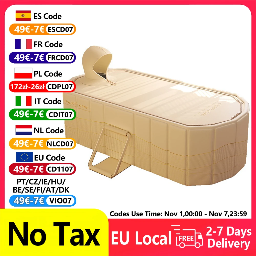 حوض استحمام قابل للطي 1.5 متر حوض استحمام كبير محمول للكبار حمام الحيوانات الأليفة تبخير العرق سبا القدم التخييم في الهواء الطلق المنزل الصالة الرياضية الاسترخاء