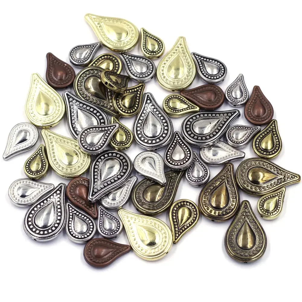 100Pcs Spacer Kralen Water Druppels Acryl Ccb Losse Voor Charm Kettingen Sieraden Diy Bevindingen - afbeelding 2