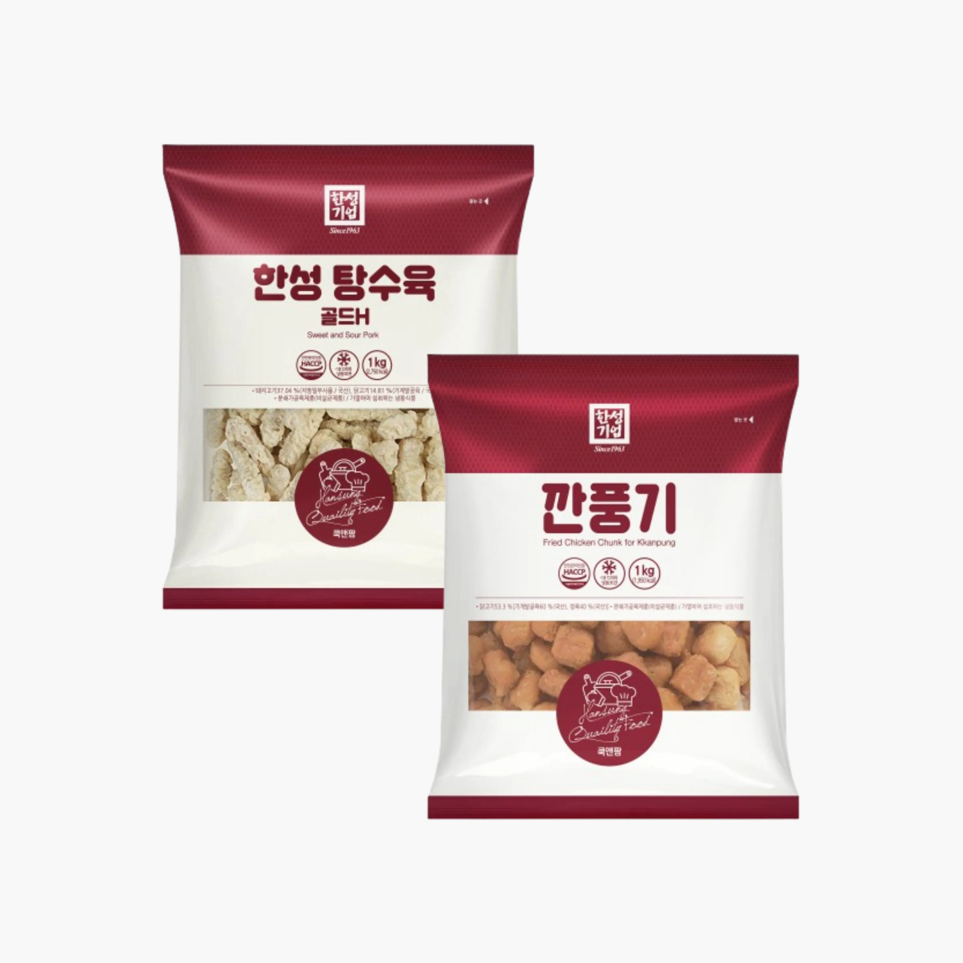 Hansung Süß-sauer Schweinefleisch Gold H 1 kg + Hansung Chinesisches gebratenes Chili-Hähnchen 1 kg Ganpengji Tangsuyuk presa NazNa NazNa NazNa NazNa UbNa Nazoma Ein Snack aus gefrorenem Essen Late Night