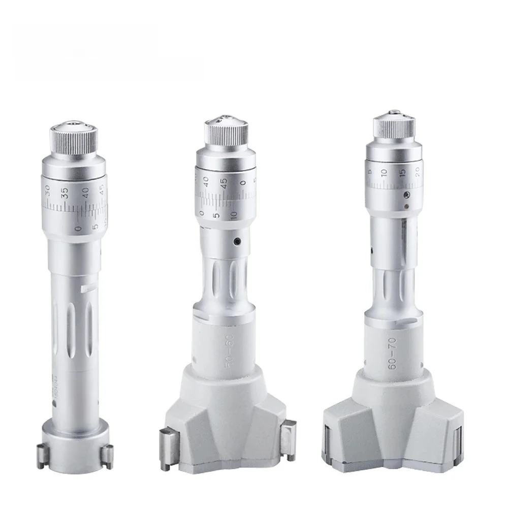 6-50Mm Drieklauw Binnendiameter Micrometer Driepunts Interne Meting Binnendiameter Micrometer Opening Hoge Precisie - afbeelding 2
