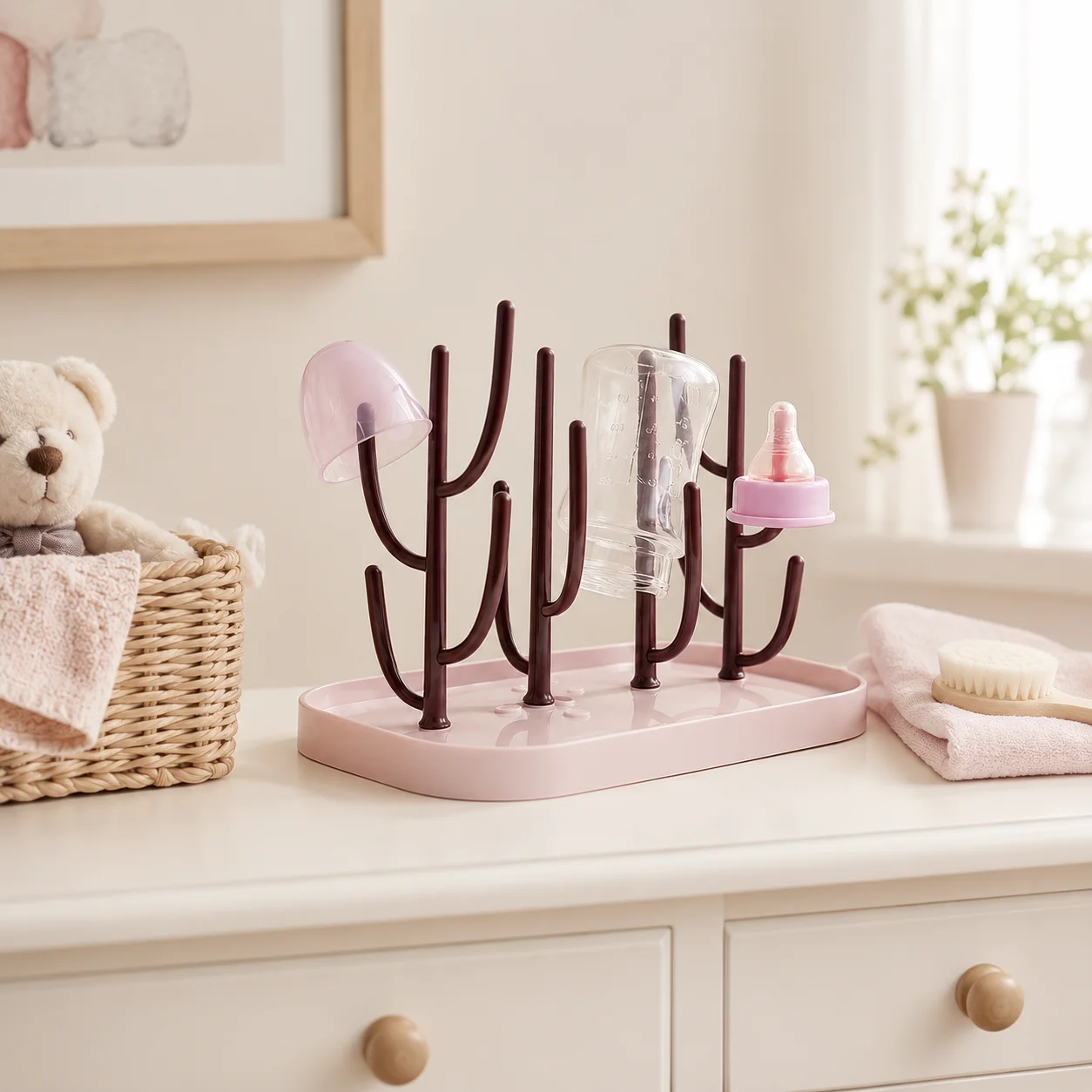 Durable Bottle Pacifier Feeding Bottle Drain Rack Multifunctional Removable Drying Rack Portable Storage Rack Baby Supplies