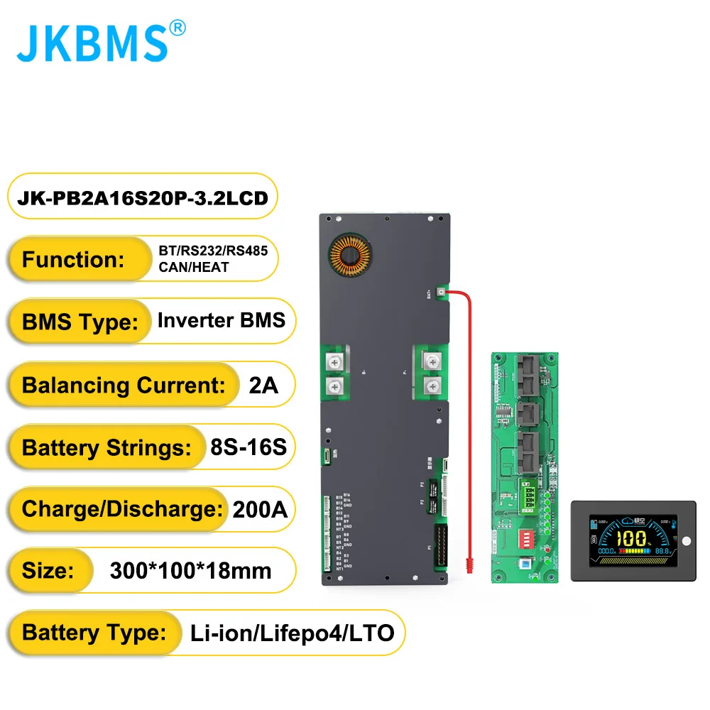 JKBMS Inverter Power Smart BMS V19 BMS 280AH 310AH Batterijpakketten 280AH Grade A Lifepo4 Batterij Familie Energieopslag