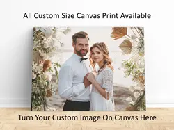 Customiz Wedding Photos Prints Your Family Photo on Canvas Poster Personalise Custom Canvas Paintings Livingroom Wall Home Decor
