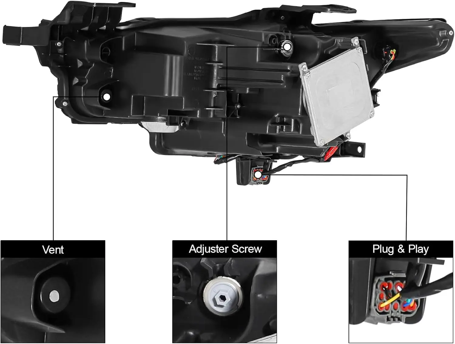 

SHAWHO AUTO Headlight Assembly Compatible with 2019-2021 Mazda 3 2019 2020 2021 Mazda 3 19 20 21 Mazda 3 LED (Chrome - R)