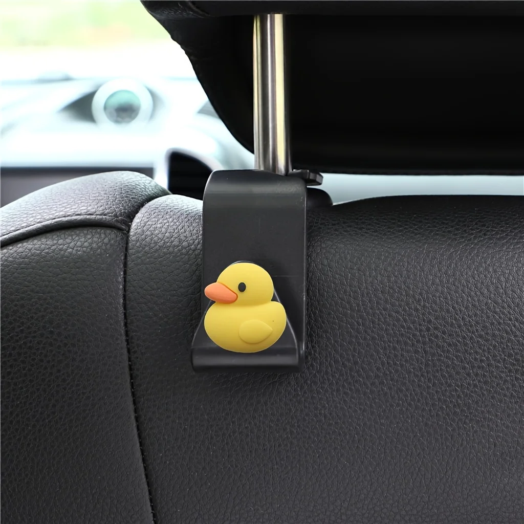 2 Creative and Cute Little Yellow Duck Seat Hooks, Easy to Store and Decorate