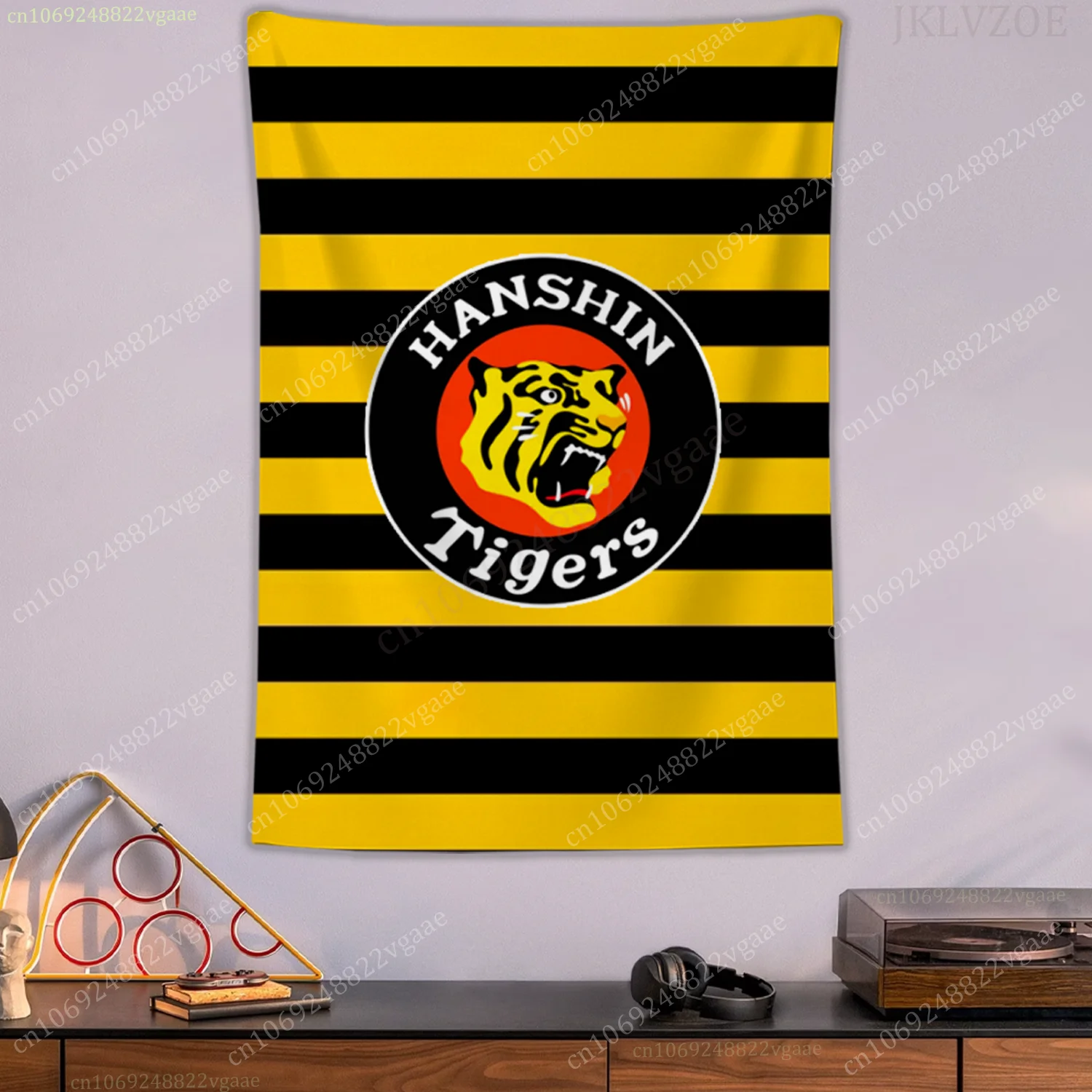 2025 Japanese Baseball Hanshin Tigers Tapestry Poster NPB Wall Tapestries Bedroom Decoration Aesthetic Tapices Flag Wallpaper