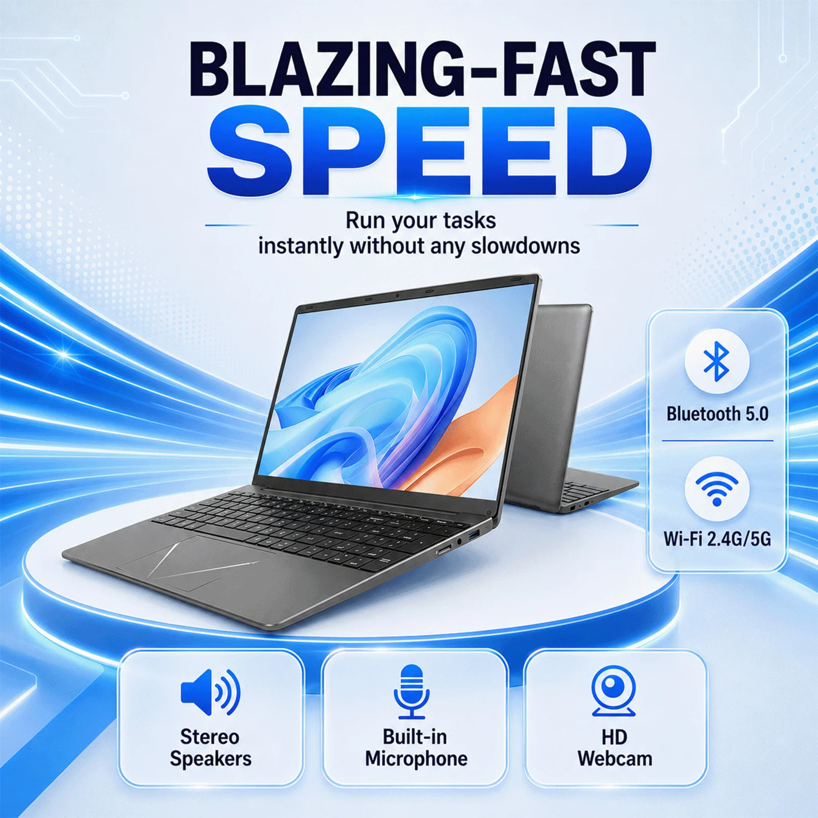 Brand New 15.6" Laptop Computer Intel Core i3-6100U 8GB 16GB RAM 256GB 512GB SSD Notebook Windows 10 Pro FHD IPS 1920x1080 Screen WiFi 5 Bluetooth 5.2 Business Office Laptop Backlit Keyboard Lightweight Portable PC with Keyboard Cover Multilingual systems