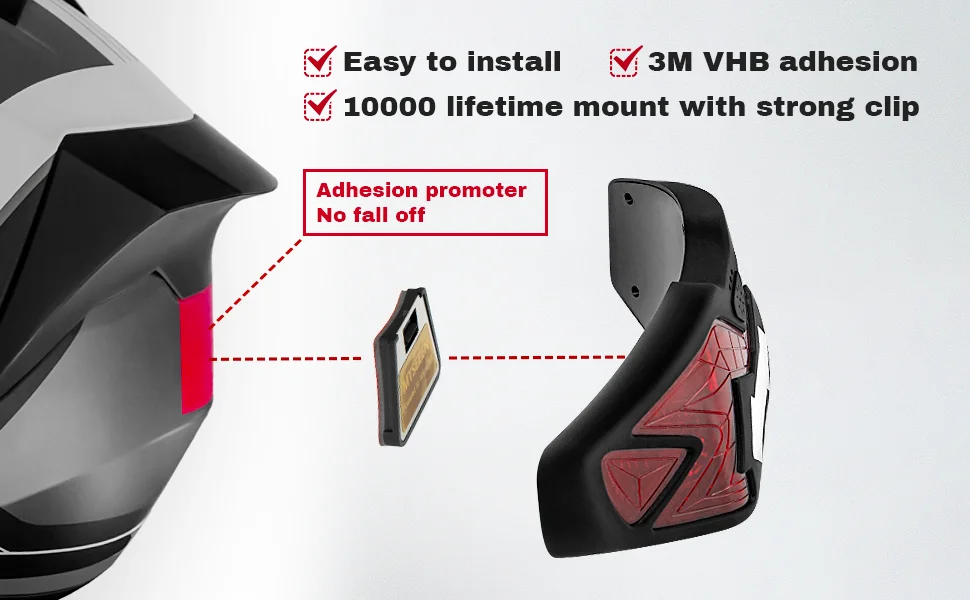 MTSEEEN Extra Mount Warning Signal Light for Motorcycle