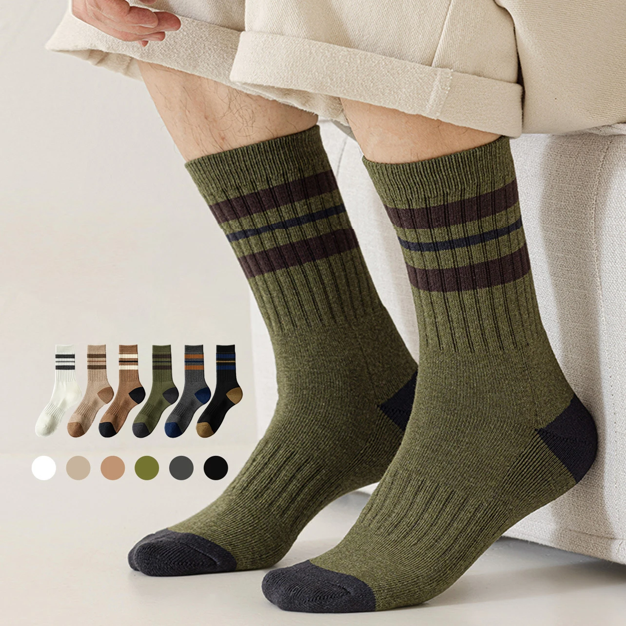 Trend In Men's autumn winter deodorization and antibacterial function heavy neck socks SO0154