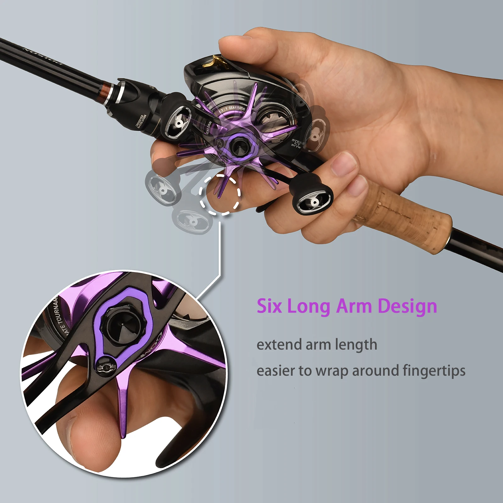Gomexus DIY Aluminium Star Drag 65mm für Shimano für Daiwa Tatula Zillion Bait casting Angel rolle Zubehör Bait caster Drag – Detail 5