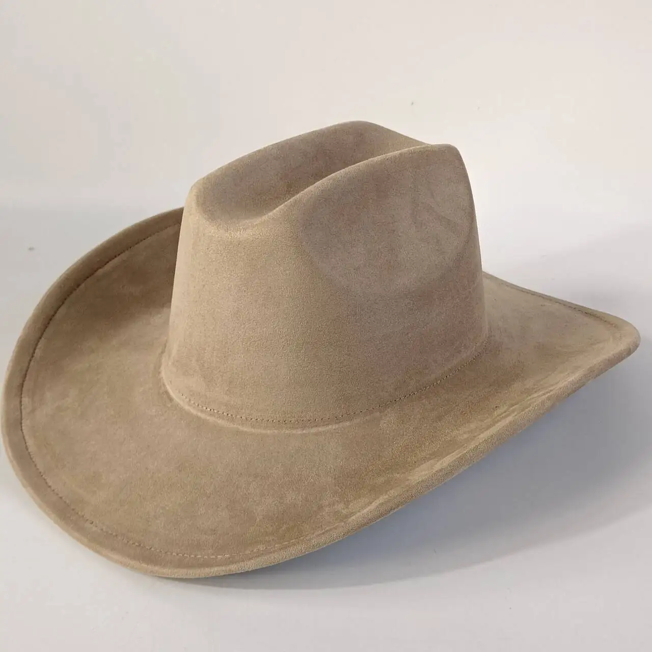 Western Premium Wildleder-Cowboyhut Stilvoller Fedora-Hut aus Wildleder für Damen und Herren Perfekt für festliche Outdoor-Aktivitäten – Detail 7