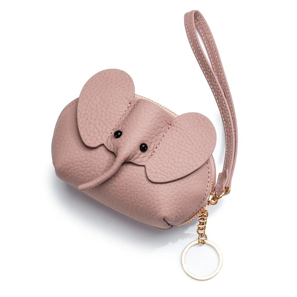 New Creative and Cute Little Elephant Multifunctional Portable Storage Bag, Women's Hand-Held Coin and Key Makeup Bag