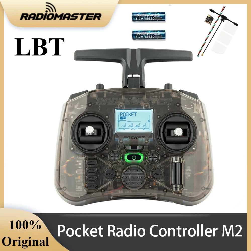 Radiomaster Pocket LBT Vesion ELRS M2 Hall Gimbal Transmitter Remote Control Listen-Before-Talk Built In LED Light Foldable