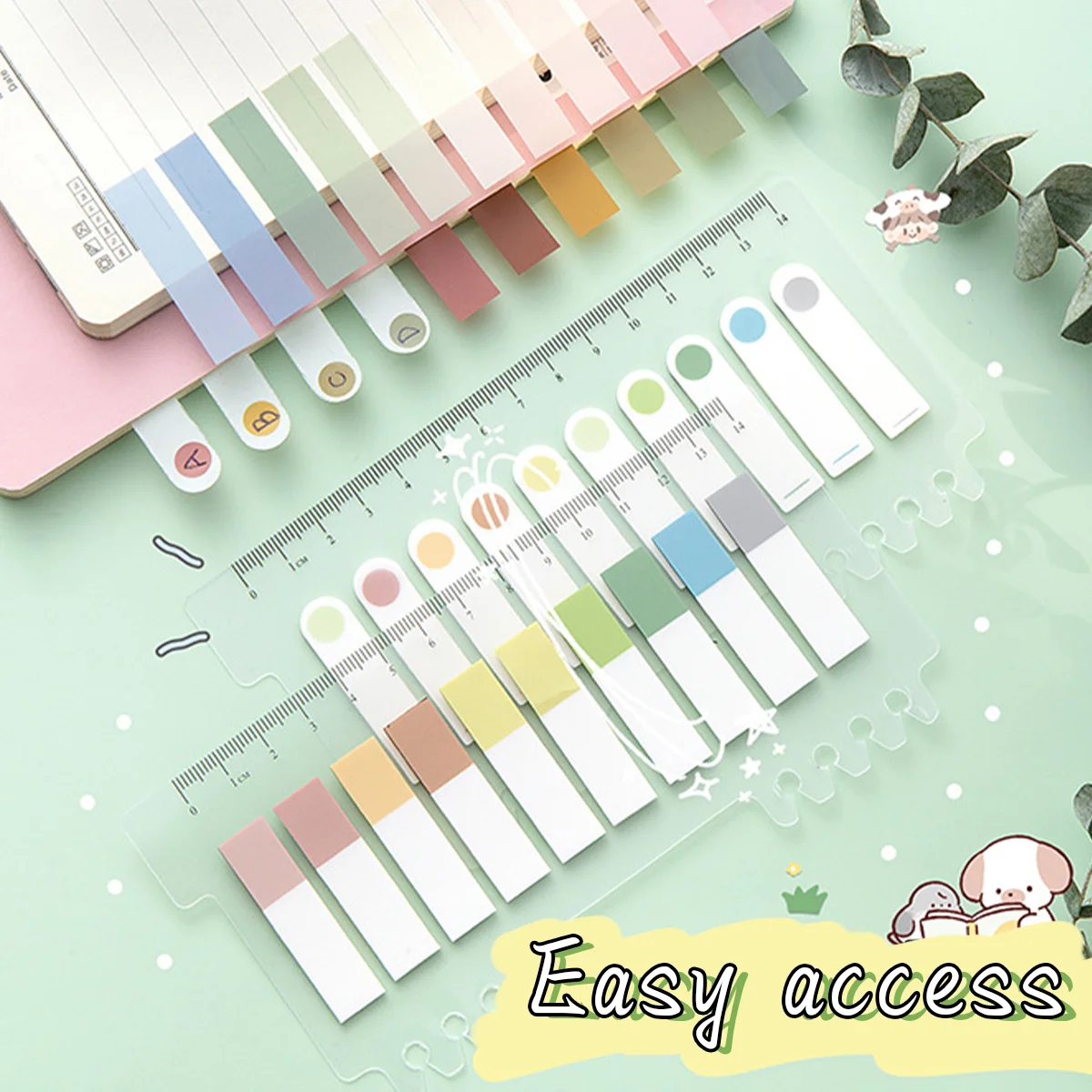 Kawaii Stickers 200 Sheets Bookmarks Memo Pad Cute Notepad Sticky Notes Pack School Office Supplies Aesthetic Pouch Stationery