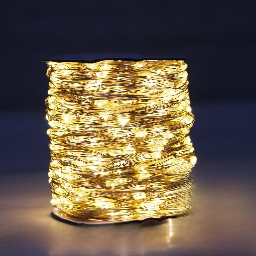 10M-200M LED String Fairy Lights Silver Wire Fairy Lights Christmas Garland For Outdoor Home New Year Tree Wedding Party Decor — zdjęcie 2