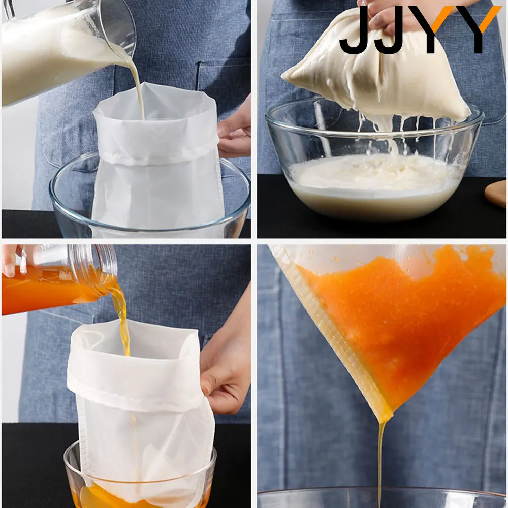 JJYY Beer Homebrew Filter Bag for Brewing Malt Boiling Wort Mash Strainer Tool Mesh Nylon Food Strainer Bag Nut Milk Juice Filte